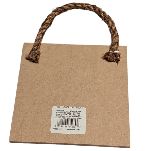 Wincraft Gnome Sweet Gnome Butterfly Small Wooden Sign with Jute Rope Hanger - Picture 6 of 6